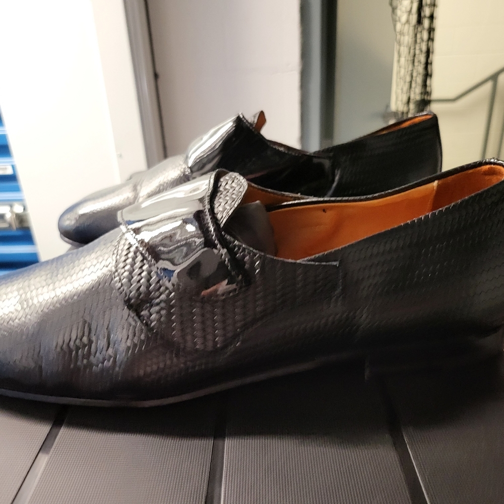 New No Tags-Anel Racer Collection A.R.T.  Size 13 Black Italian Calfskin Leather